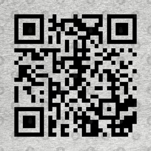 Rickroll qr code - black - white by MIXCOLOR